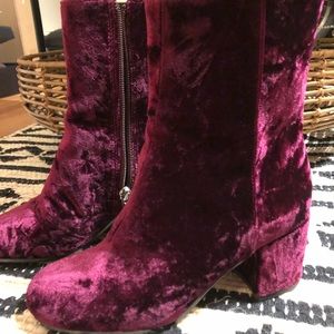 Via Spiga | Velvet boots (size 4)